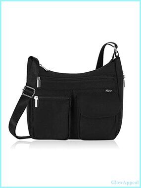 Polyester Crossbody Shoulder Bag Multi-Pocket Travel Purse
